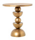 Table d'appoint en métal doré et plateau bois 46x46x49cm