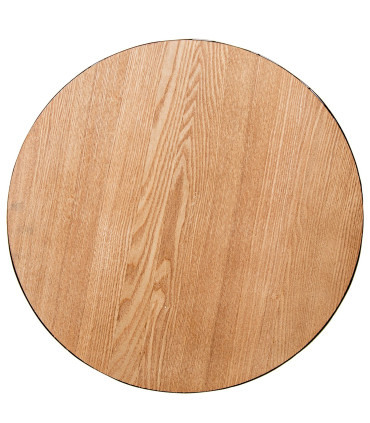Table d'appoint en métal doré et plateau bois 46x46x49cm