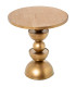 Side Table Golden Metal and wood 46x46x49cm
