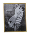Cadre photo classique mural ou à poser rectangulaire métal doré 20x25cm
