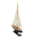 Bateau à voiles décoratif bois et bleu 30x6,5x43cm