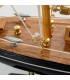 Bateau à voiles décoratif bois et bleu 30x6,5x43cm