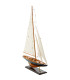 Bateau à voiles décoratif bois 60x12x80cm