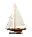 Bateau à voiles décoratif bois 60x12x80cm