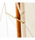 Bateau à voiles décoratif bois 60x12x80cm
