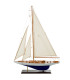 Decorative Boat Wood blue and white 60x12x80cm