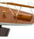 Bateau à voiles décoratif bleu et blanc 60x12x80cm