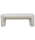 Banquette bout de lit tissu bouclette blanc 110x41x43cm
