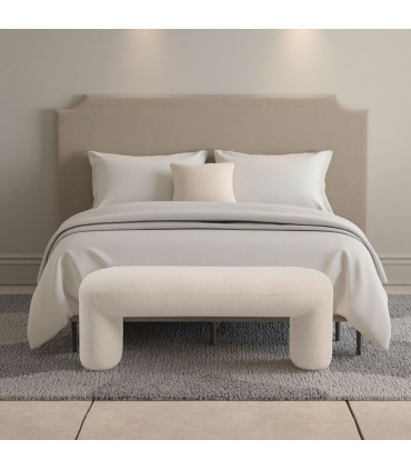 Set of 3 bench Classic beige 126x43x50cm