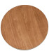 Table d'appoint design blanche et plateau bois 41x41x64cm