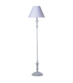 Floor Lamp white metal 38x38x155cm