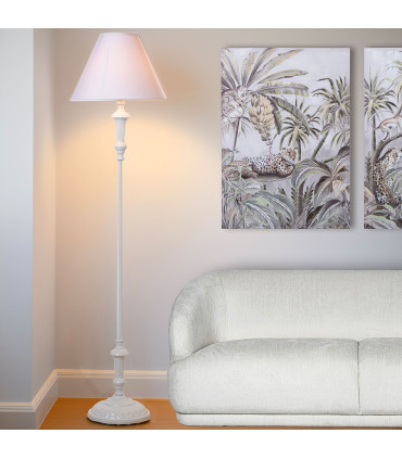 Floor Lamp white metal 38x38x155cm
