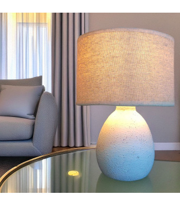 Table Lamp beige ceramic 20x20x28cm