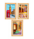 Photo Frame plastic Wood and gold15x10cm