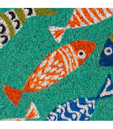 Paillasson coco poissons 60x40x1.5cm