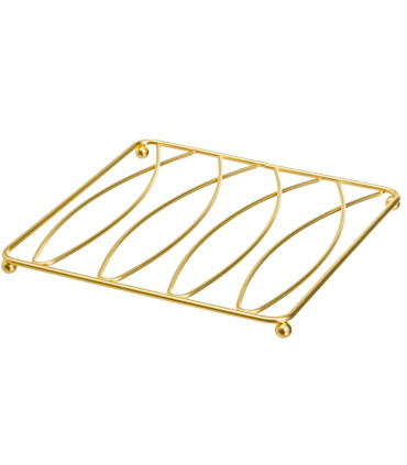 Trivet gold metal 19x19x1cm