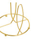 Kitchen Roll Holder gold metal 16x16x32cm