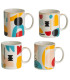 Set of 3 mugs flowers and birds 340ml