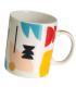 Set de 3 mugs en céramique design abstrait 340ml