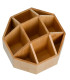 Rotative bathroom bamboo make up organizer 17x17x12cm