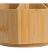 Rotative bathroom bamboo make up organizer 17x17x12cm