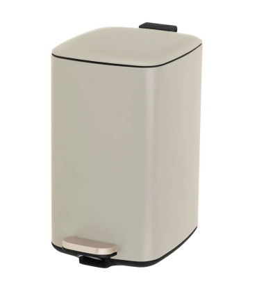 Poubelle de cuisine métal beige 20L
