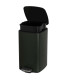 Poubelle de cuisine métal noir 20L