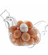 Eggs organizer chrome metal 35x17x28cm