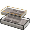 Set of 2 Jewelry holder black and gold 25x14x4.5cm