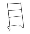 Porte serviette sur pied en métal noir 46x35x82cm