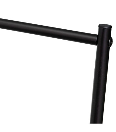 Porte serviette sur pied en métal noir 46x35x82cm