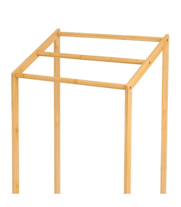 Porte serviette sur pied en Bambou avec étagère 51x31x85cm
