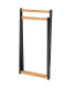 Black Bamboo Towel Holder foldable 44x40x82cm