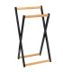 Black Bamboo Towel Holder foldable 44x40x82cm
