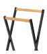 Black Bamboo Towel Holder foldable 44x40x82cm