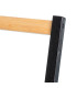 Porte serviette sur pied pliable noir et bambou 44x40x82cm