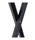 Black Bamboo Towel Holder foldable 44x40x82cm