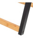 Black Bamboo Towel Holder foldable 44x40x82cm