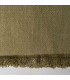 Coussin carré lin et coton vert à franges 40x40cm