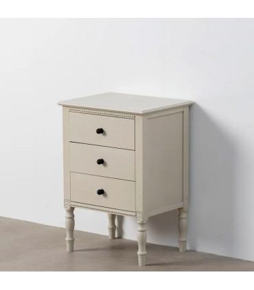 Bedside Table Wood grey 43x33x61cm