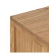 Table de chevet en bois de mindi 3 tiroirs 45x35x55cm