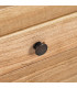 Table de chevet en bois de mindi 3 tiroirs 45x35x55cm