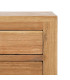 Table de chevet en bois de mindi 3 tiroirs 45x35x55cm