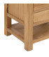 Table de chevet en bois de mindi 3 tiroirs 45x35x55cm