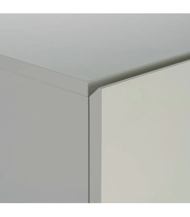 TV Stand White acacia  Wood and white marble 141x41x45cm