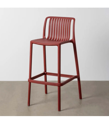Bar Stool polypropylene red grenat 52x55x100cm