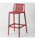 Bar Stool polypropylene red grenat 52x55x100cm