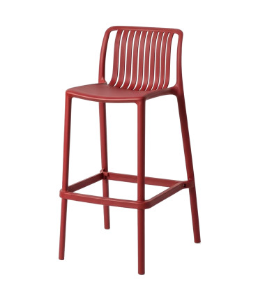 Bar Stool polypropylene red grenat 52x55x100cm