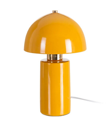 Yellow mustard ceramic table Lamp 17.5x17.5x30.5cm