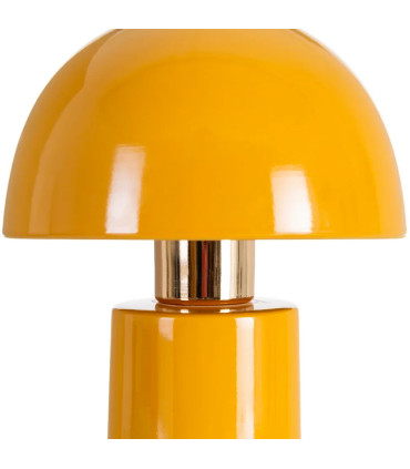 Yellow mustard ceramic table Lamp 17.5x17.5x30.5cm
